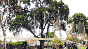 the flying royals performing at santa barbara trapeze company