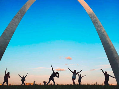 the flying royals under the st louis arch