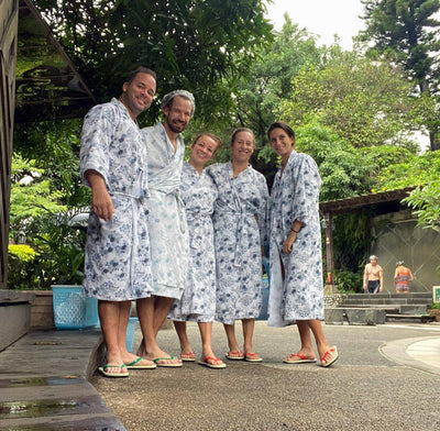 the flying royals getting ready to enjoy a taiwan bath